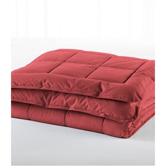 LL Bean Ultrasoft Cotton Comforter Red Cotton Full/Queen Size 88"x96" - Picture 1 of 11